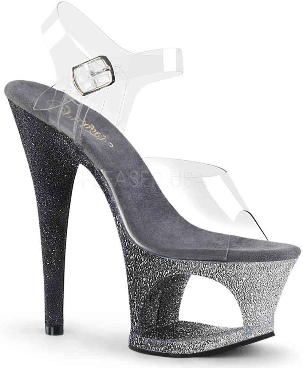 EU 35 = US 5 | MOON-708OMBRE | 7 Heel, 2 3/4 Cut-Out PF Ankle Strap Sandal